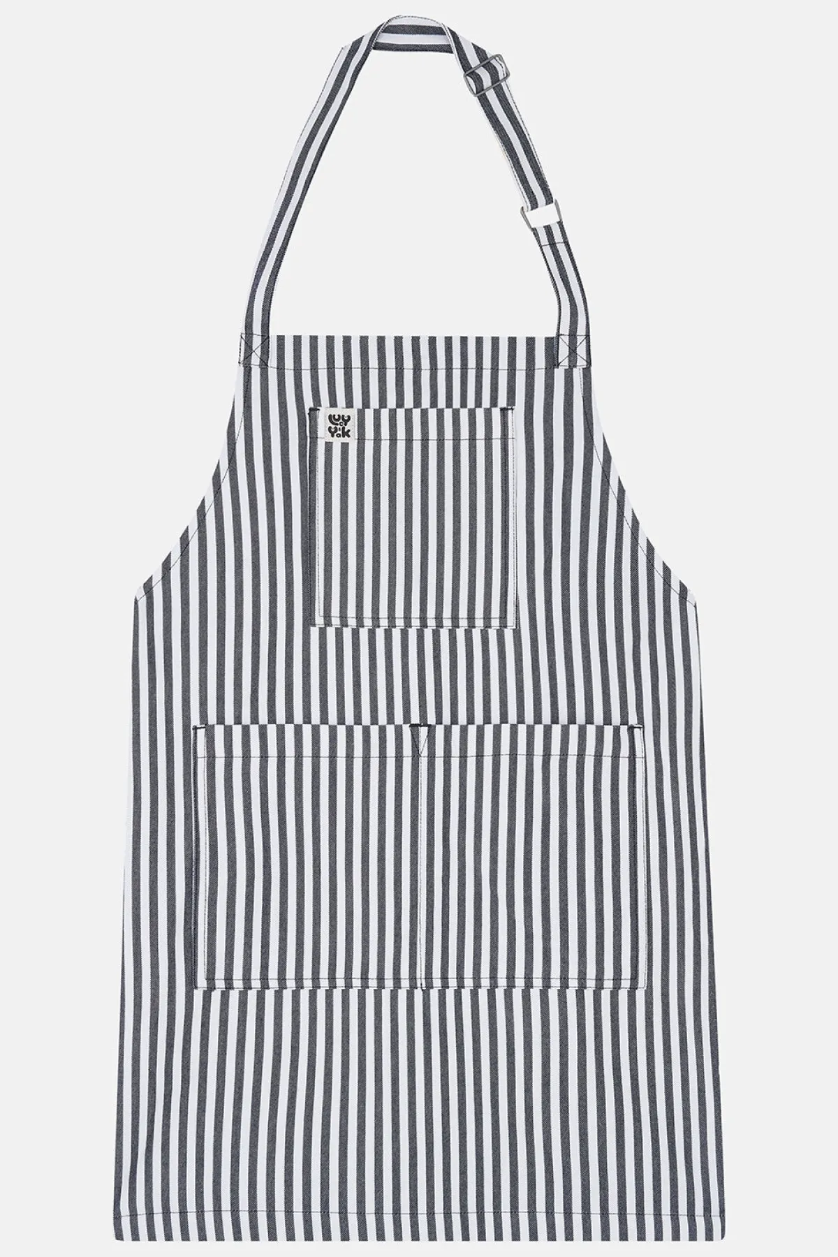 Lucy & Yak Ada - Cotton Apron in Black & White Stripes