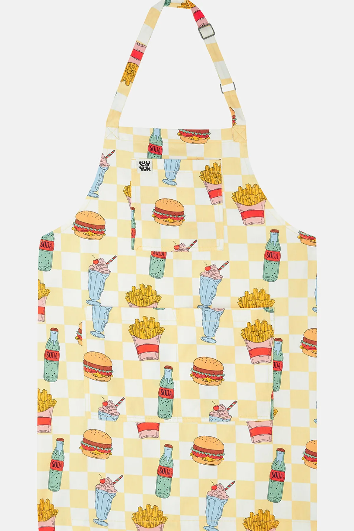 Lucy & Yak Ada - Cotton Apron in Fizzy Pop Print