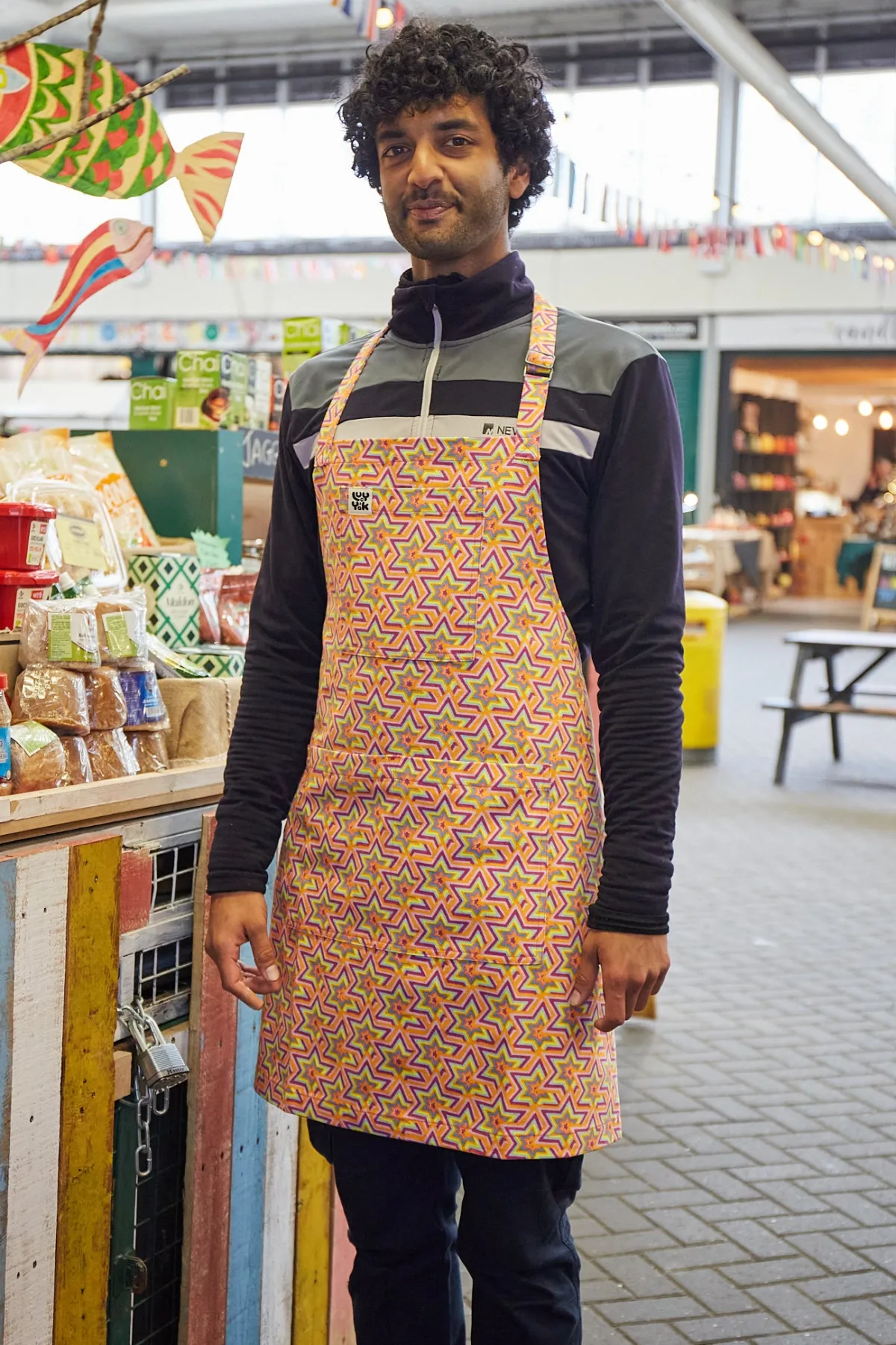 Lucy & Yak Ada - Cotton Apron in Starlight Print