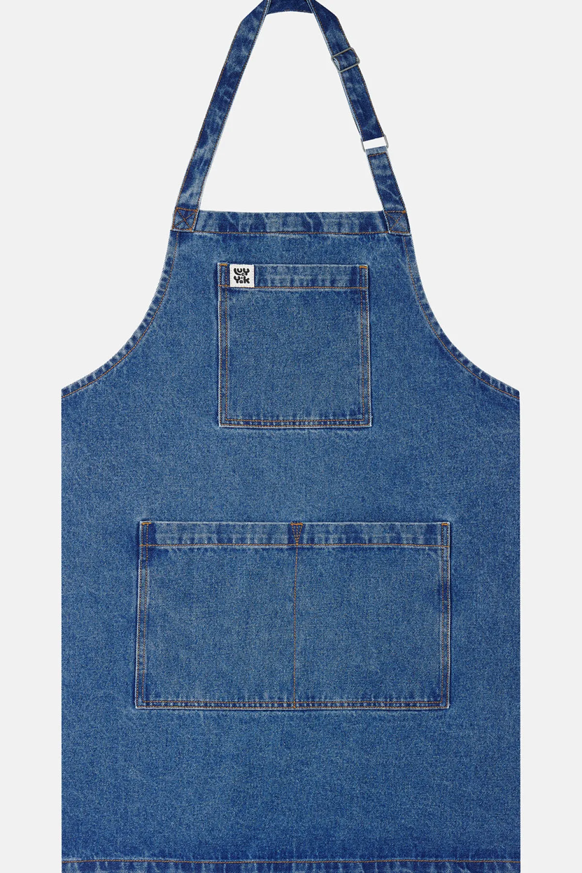 Lucy & Yak Ada - Denim Apron in Mid Wash Blue