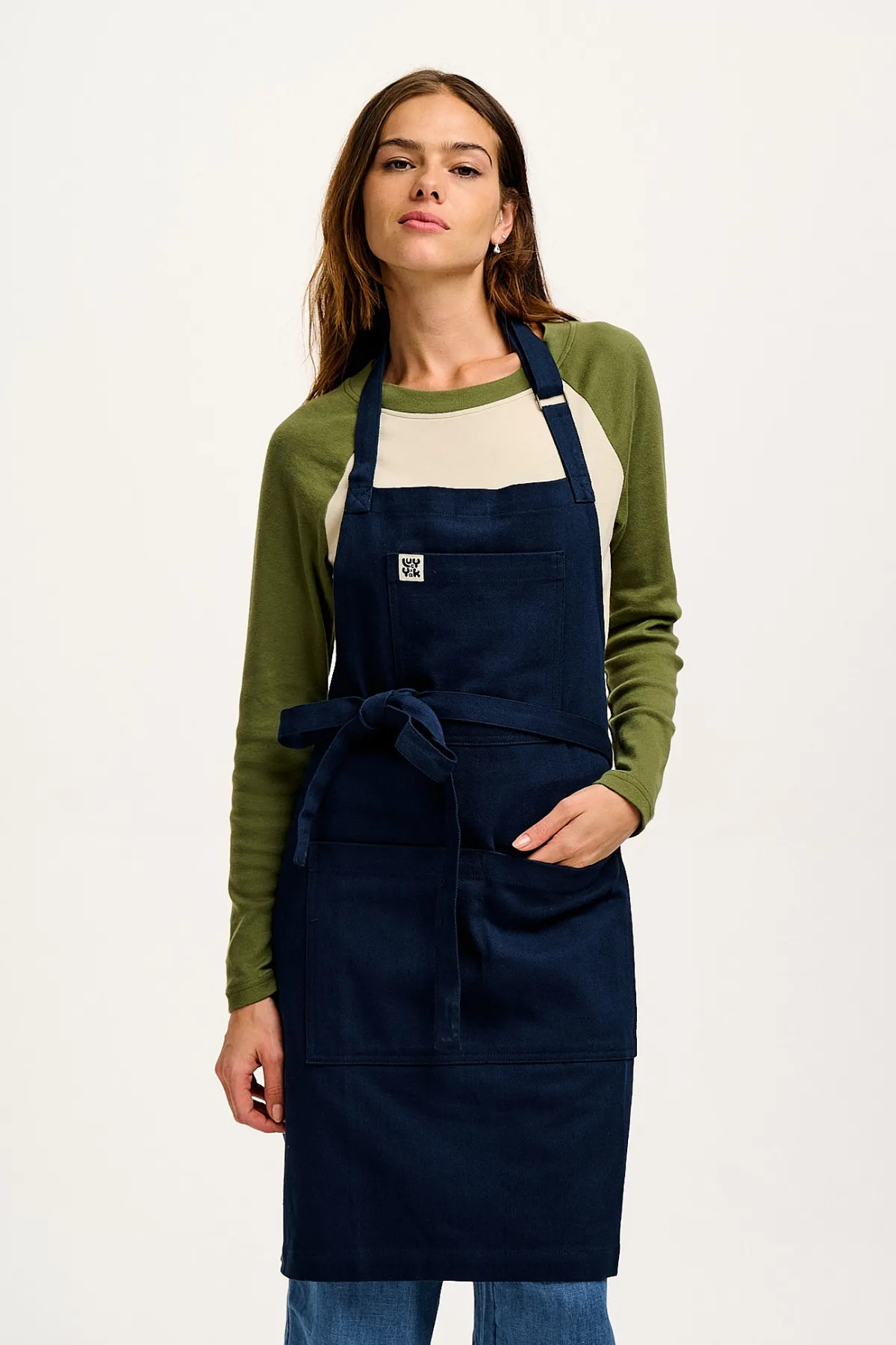 Lucy & Yak Ada - Heavyweight Cotton Apron in Navy