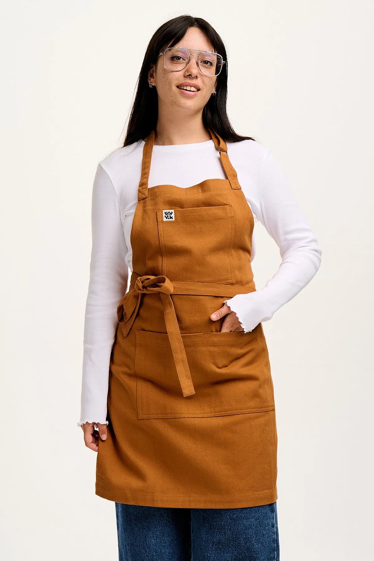 Lucy & Yak Ada - Heavyweight Cotton Apron in Tan