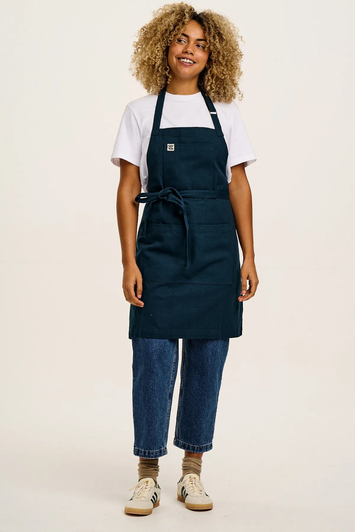 Lucy & Yak Ada - Midweight Cotton Apron in Navy