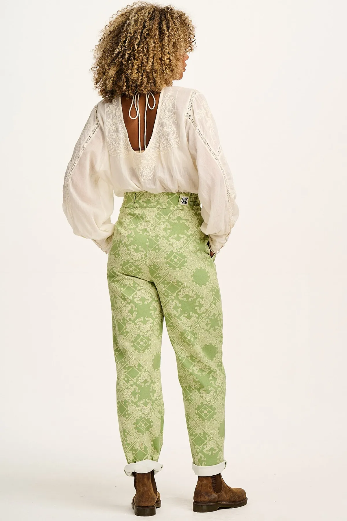 Lucy & Yak Addison - Tapered Twill Trousers in Eldorado Print