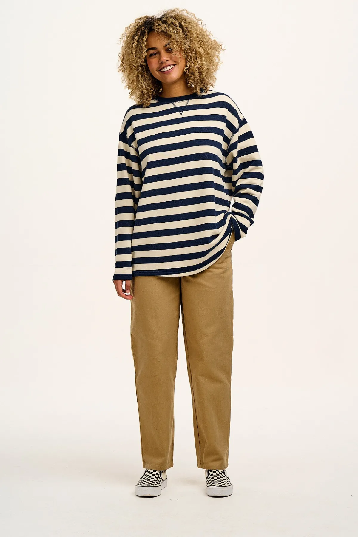 Lucy & Yak Addison - Tapered Twill Trousers in Vintage Tan