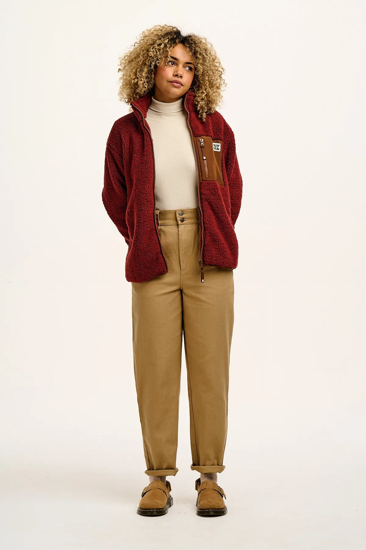 Lucy & Yak Addison - Tapered Twill Trousers in Vintage Tan