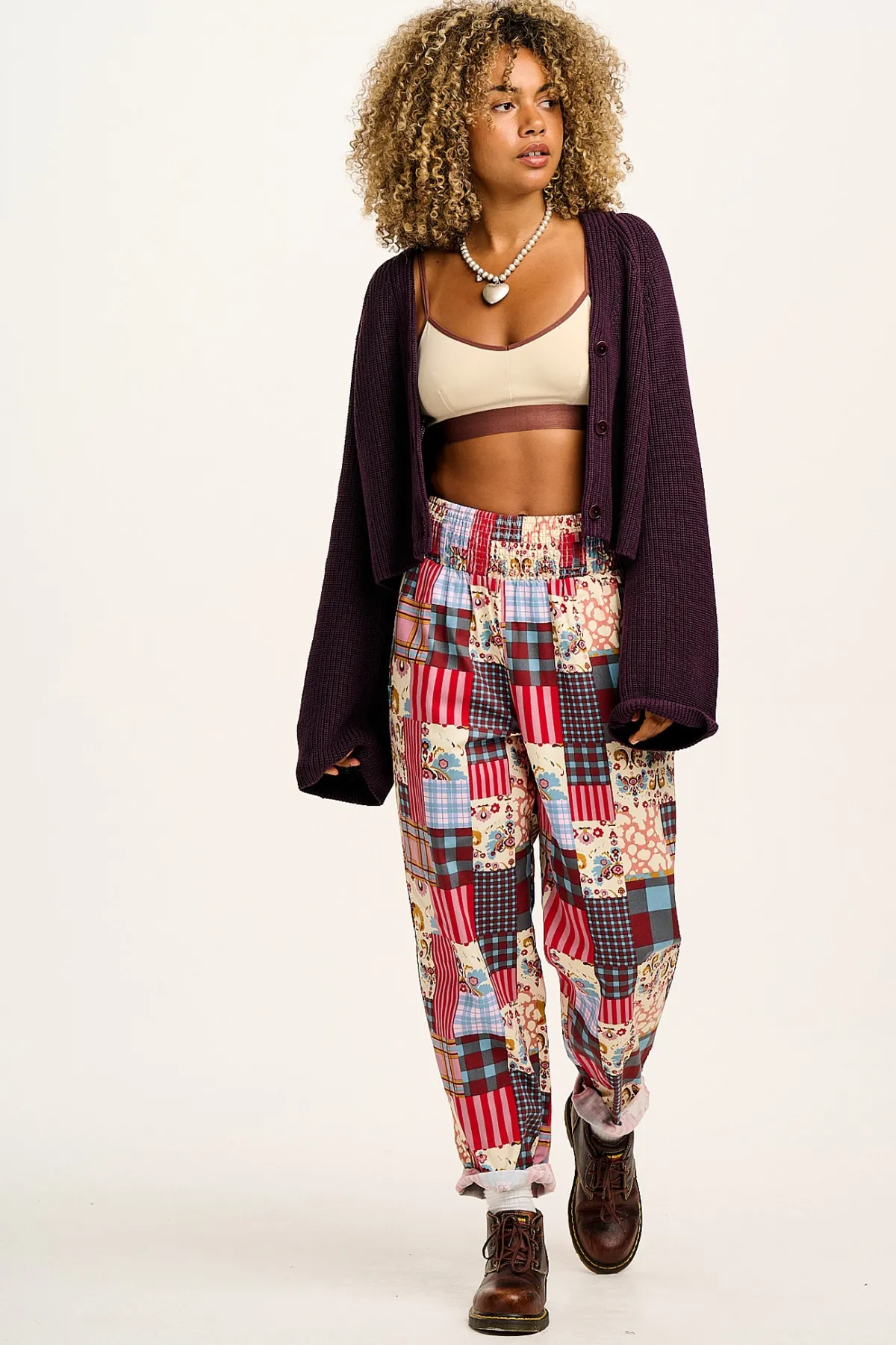 Lucy & Yak Alexa - Cotton Trousers in Donita Patchwork