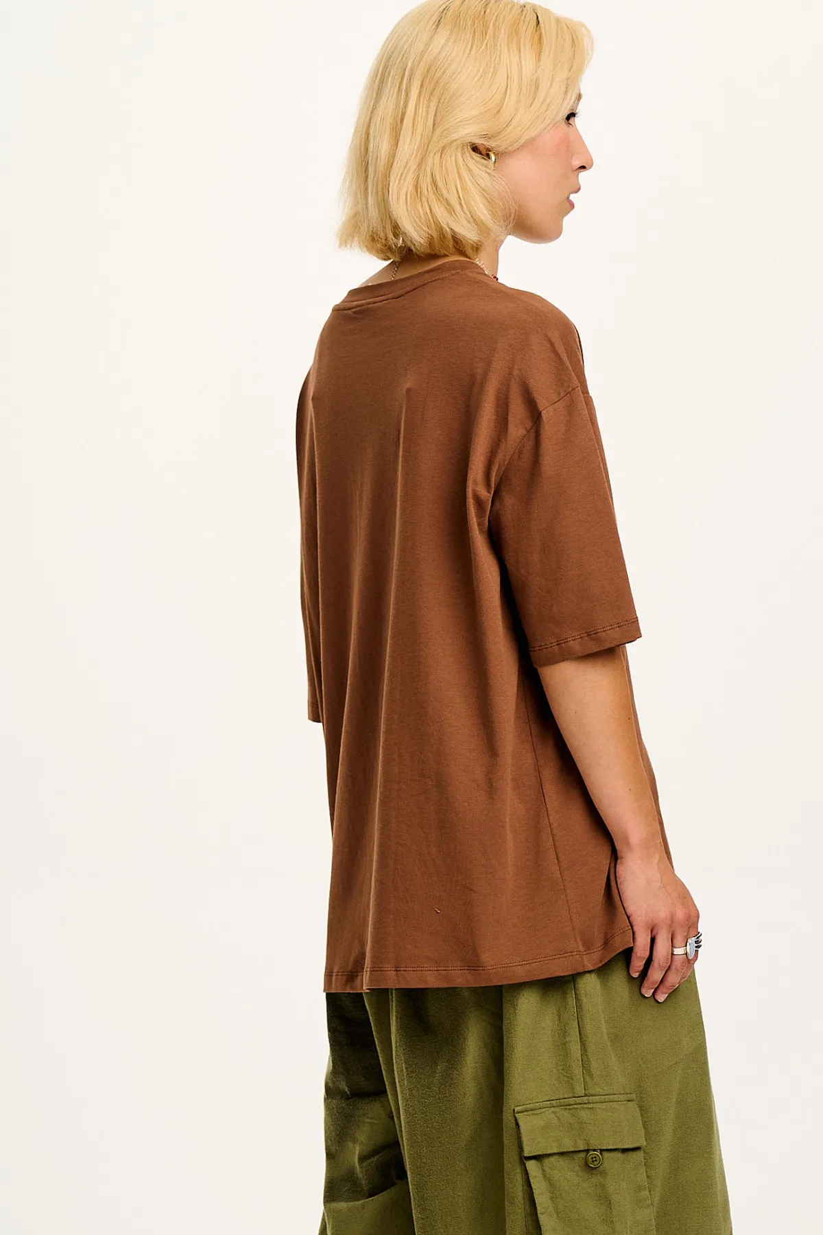 Lucy & Yak Benny - Oversized Cotton Tee in Stay Soulful Print