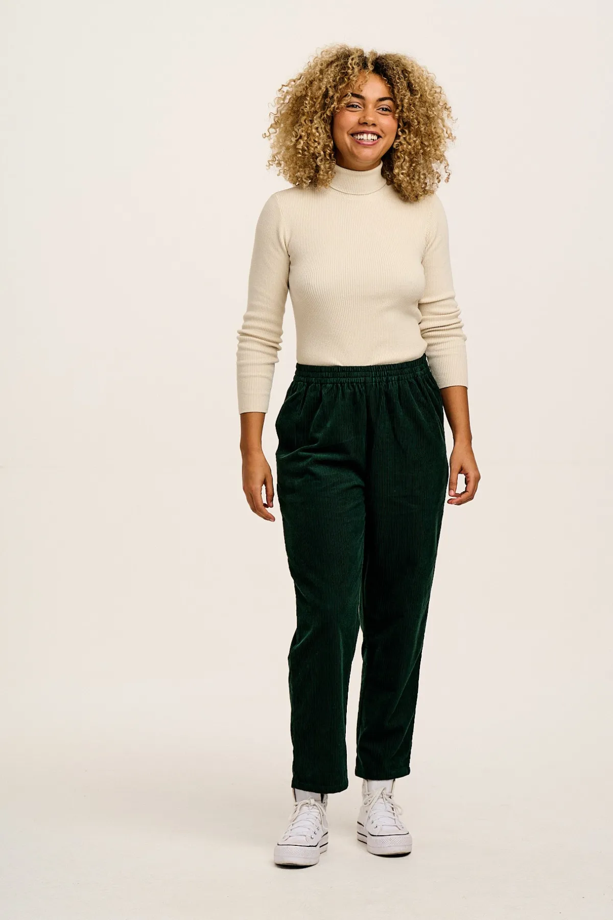 Lucy & Yak Billie - Corduroy Trousers in Posy Green