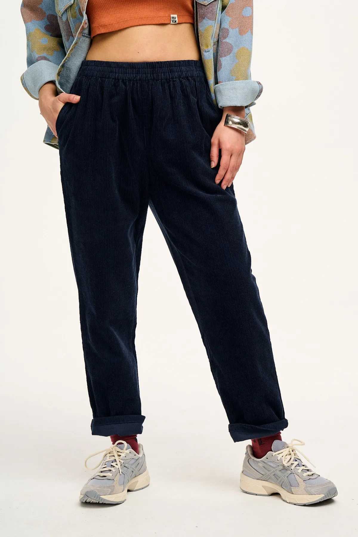 Lucy & Yak Billie - Corduroy Trousers in Sailor Blue