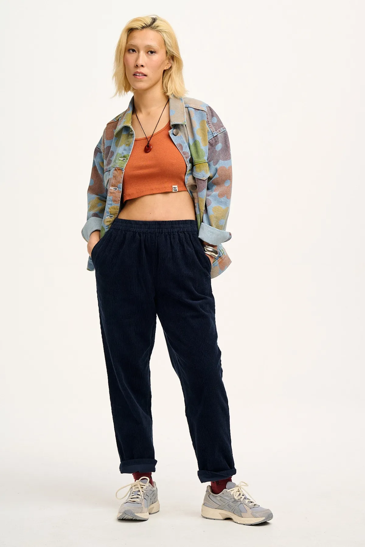 Lucy & Yak Billie - Corduroy Trousers in Sailor Blue