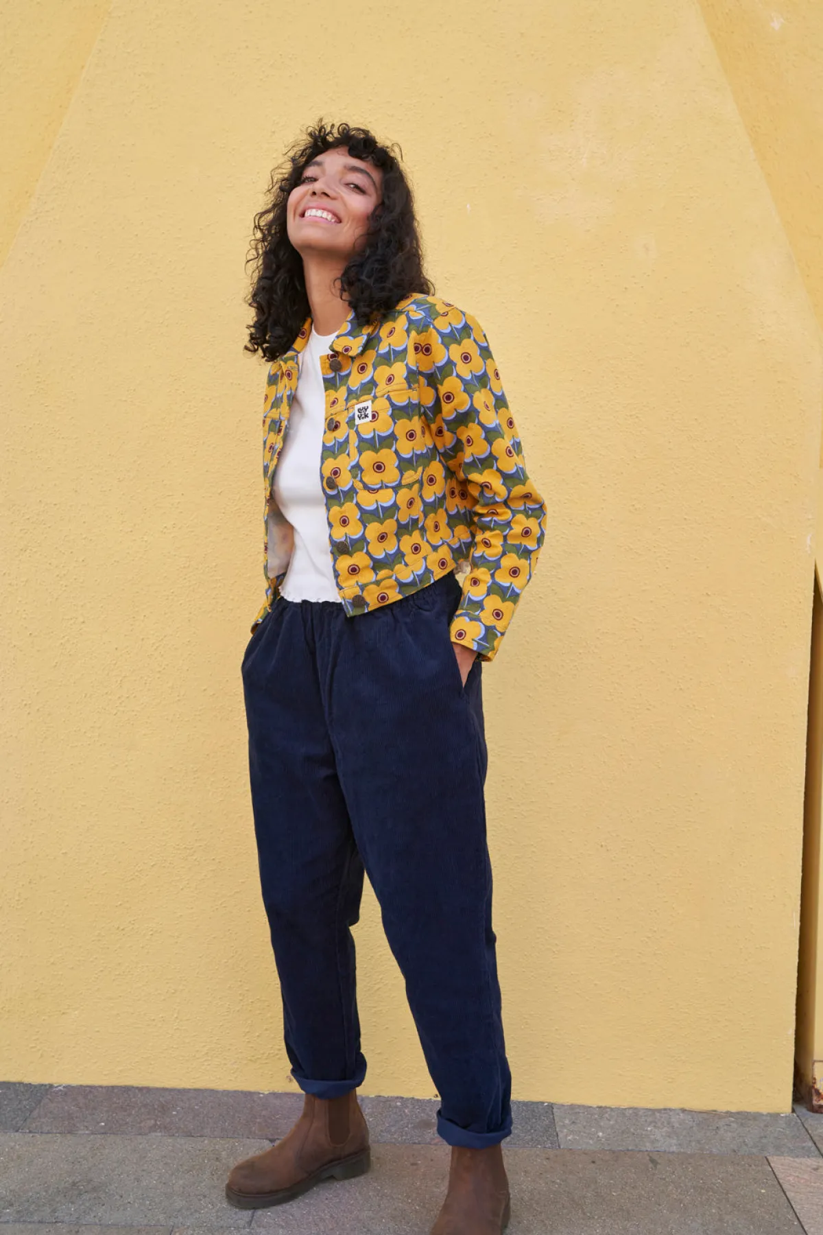 Lucy & Yak Billie - Corduroy Trousers in Sailor Blue
