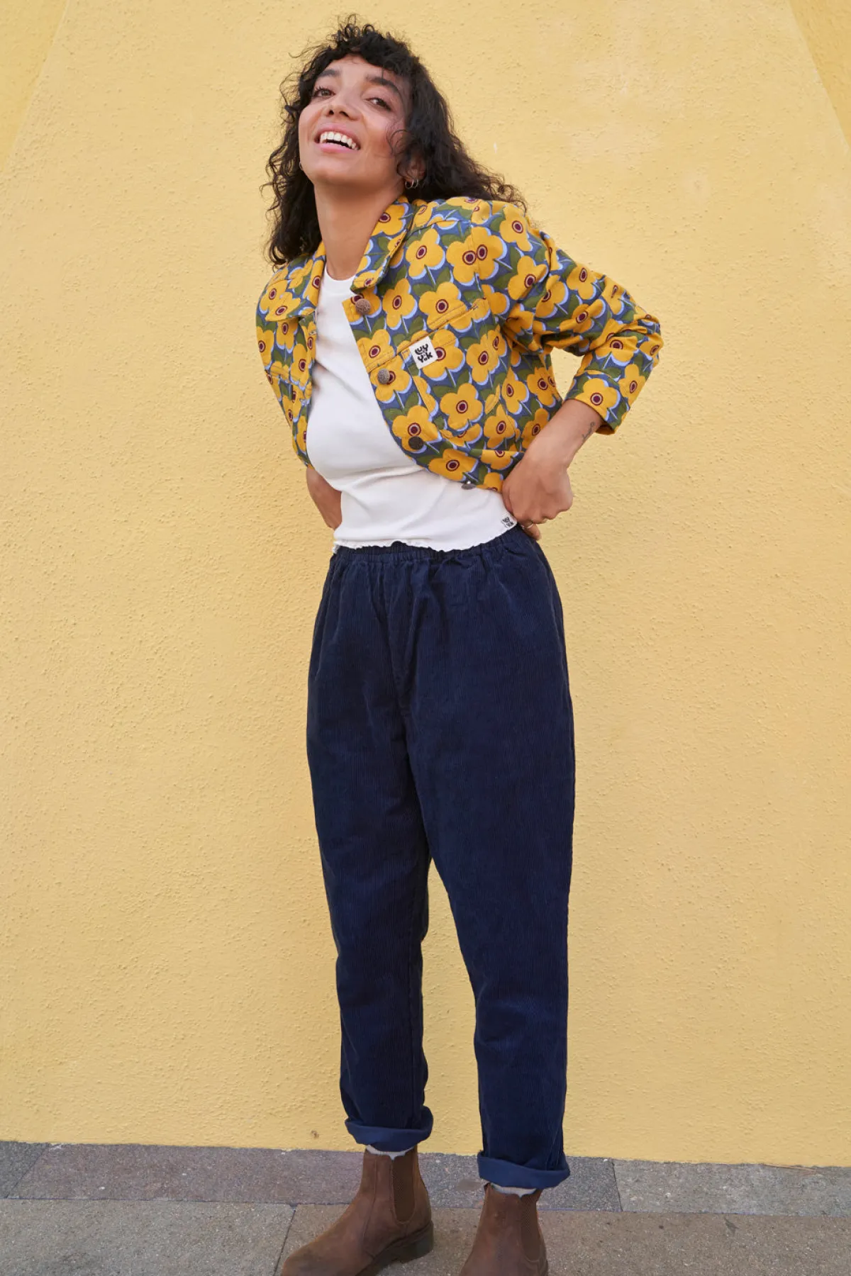 Lucy & Yak Billie - Corduroy Trousers in Sailor Blue