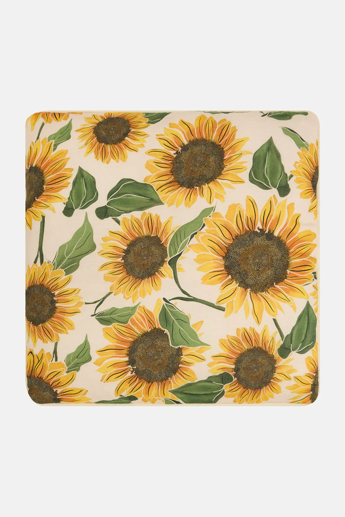 Lucy & Yak Bruna - Cushion Cover in Cream Sunflower Print