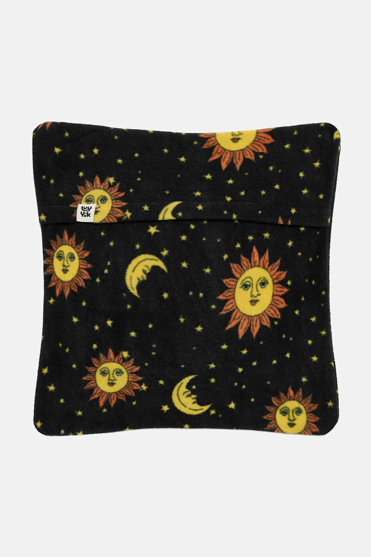 Lucy & Yak Bruna - Polar Fleece Cushion Cover in Black Orion Print