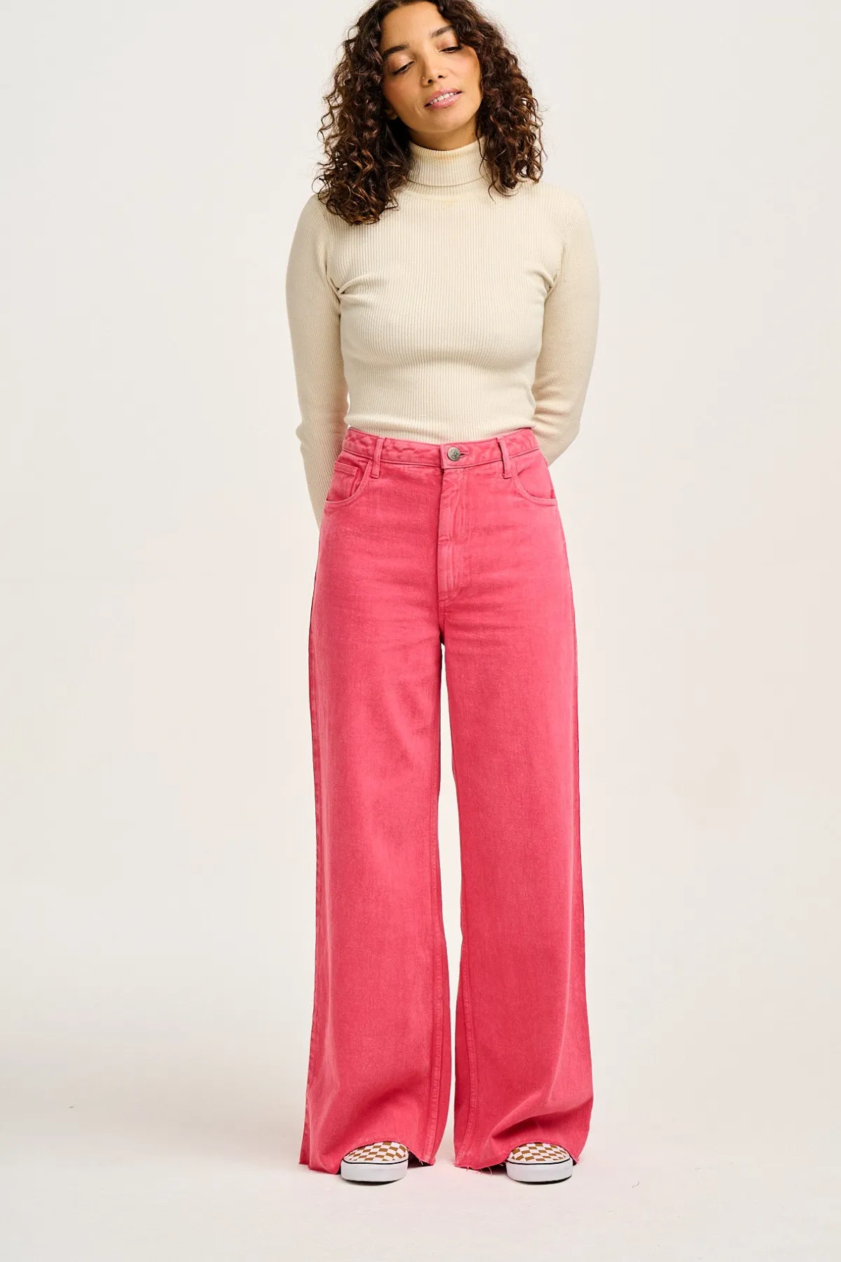 Lucy & Yak Carter - High Waisted Jeans in Pink Wash