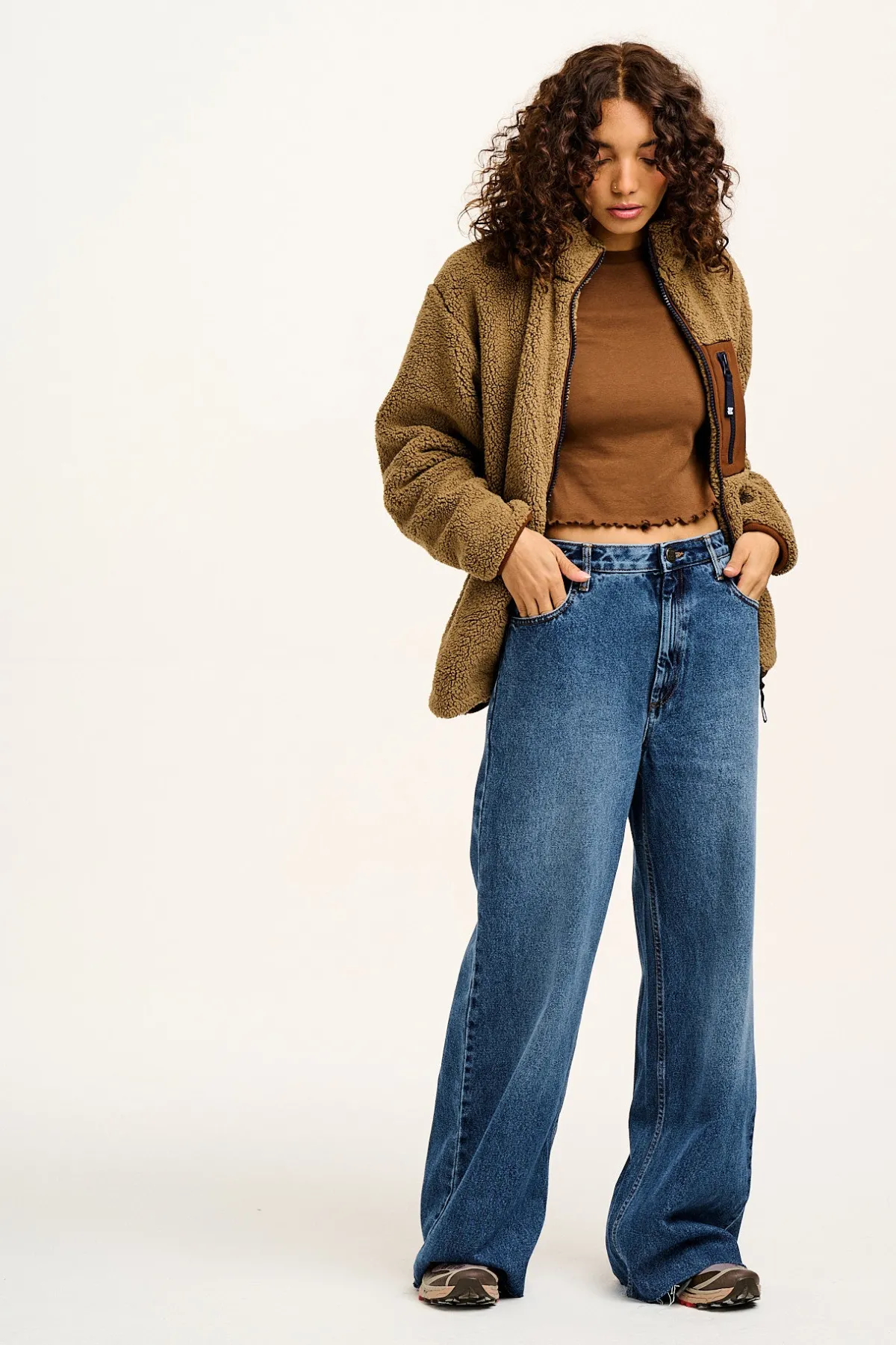 Lucy & Yak Carter - High Waisted Jeans in Vintage Wash Blue
