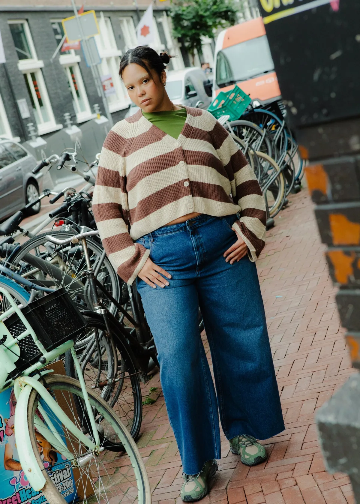 Lucy & Yak Carter - High Waisted Jeans in Vintage Wash Blue