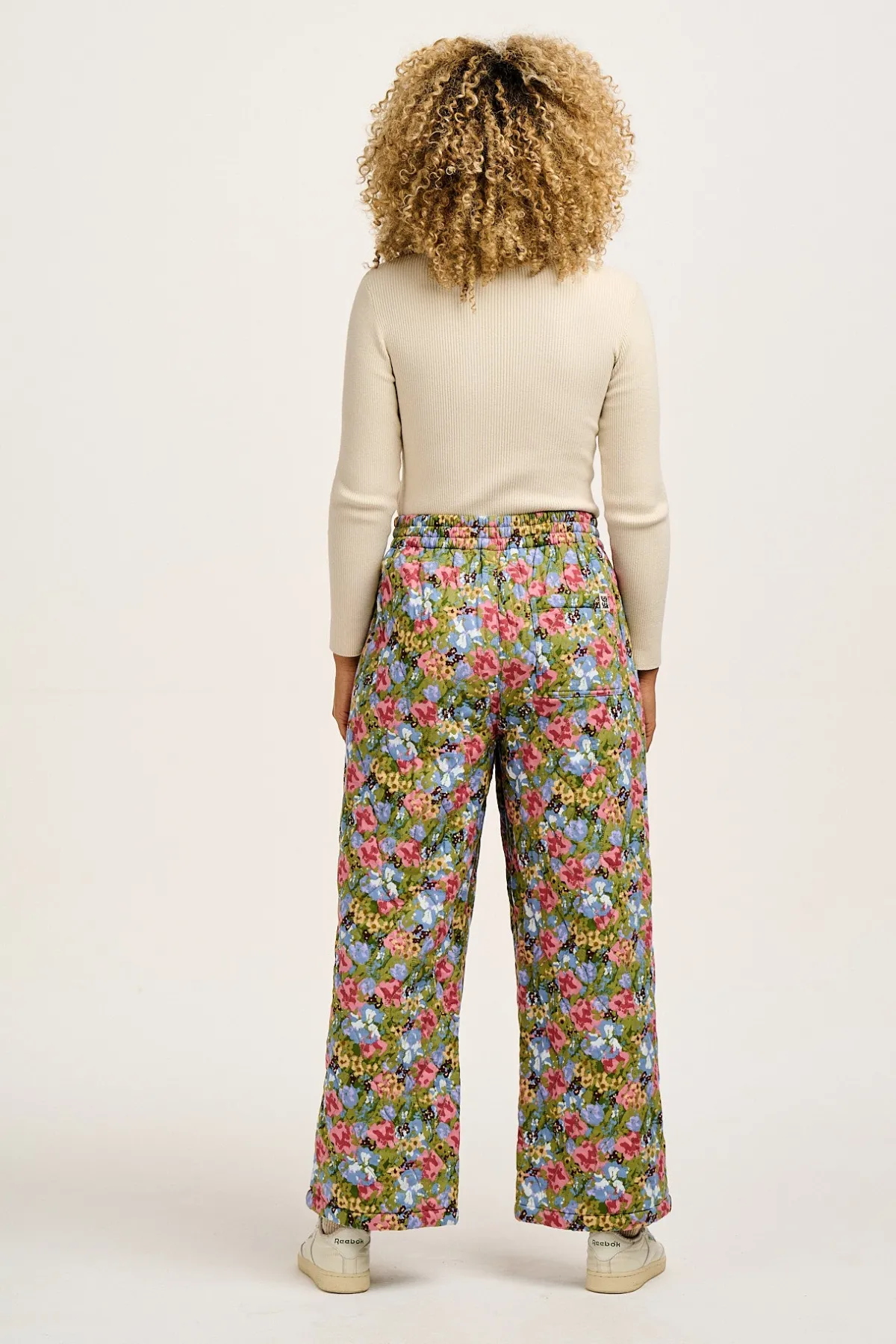 Lucy & Yak Chester - Quilted Cotton Trousers in Elsinore Floral Print