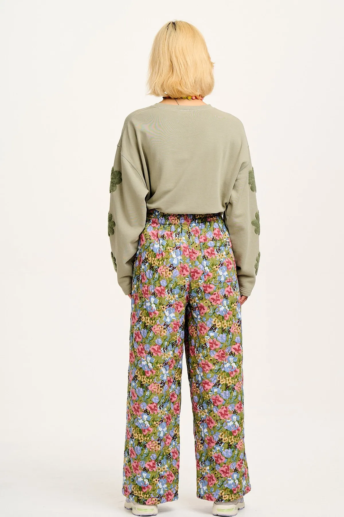 Lucy & Yak Chester - Quilted Cotton Trousers in Elsinore Floral Print