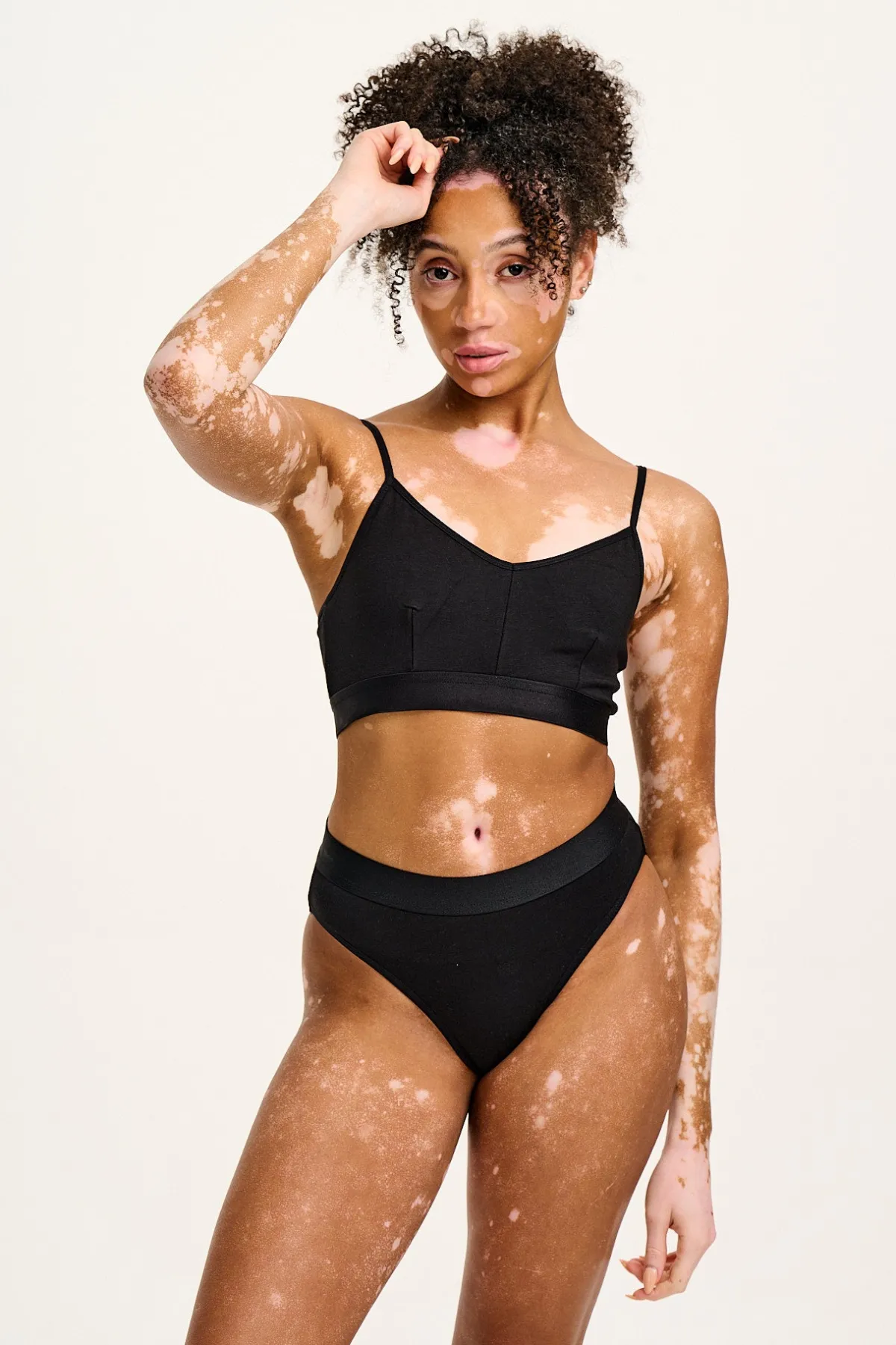 Lucy & Yak Cora - Cotton & Bamboo Bikini Pant in Black