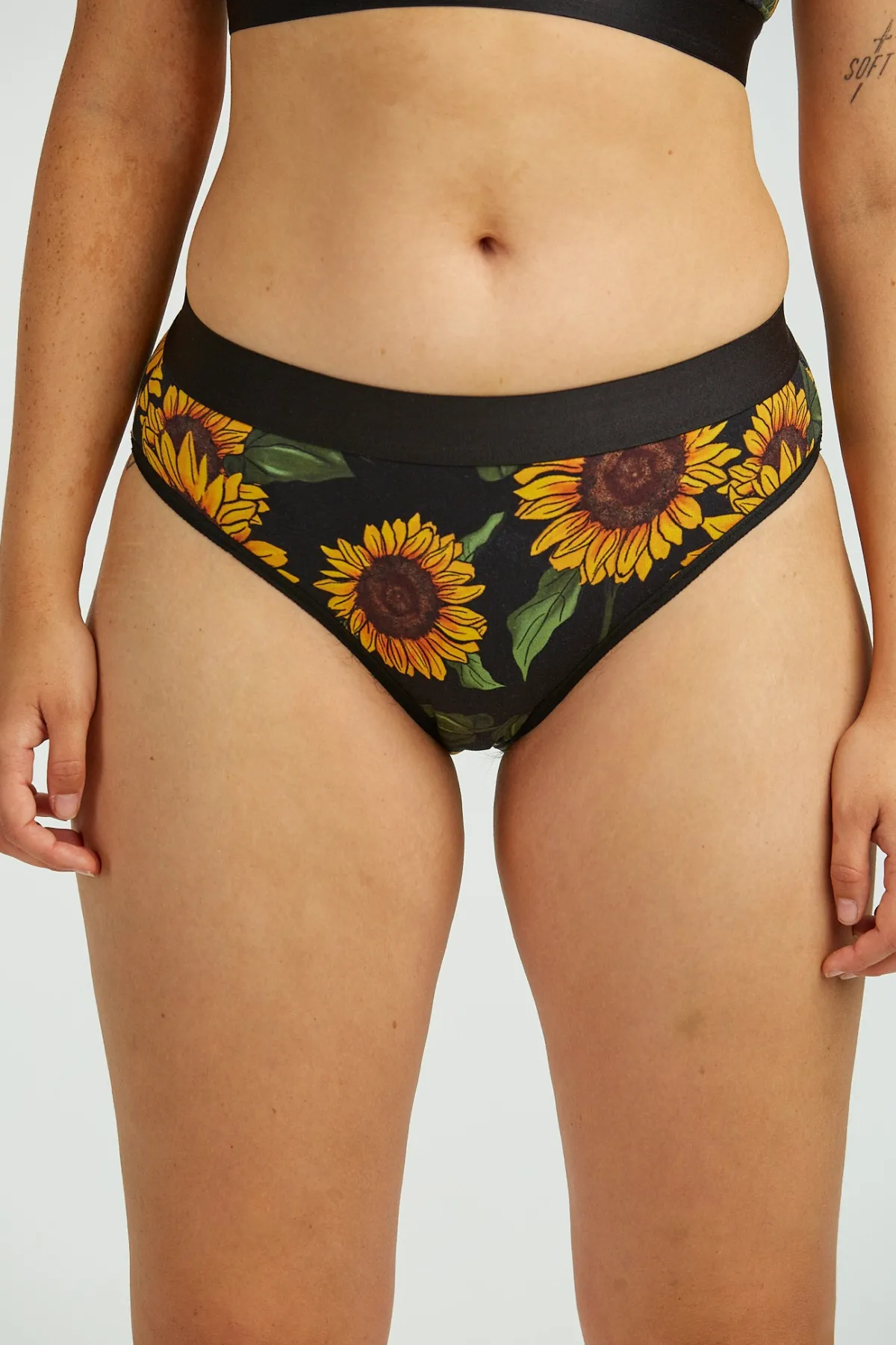 Lucy & Yak Cora - Cotton & Bamboo Bikini Pant in Sunflower Print