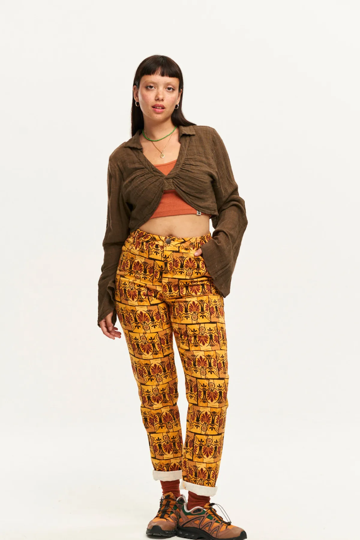 Lucy & Yak Dana - Mom Twill Jeans in Estelle Print