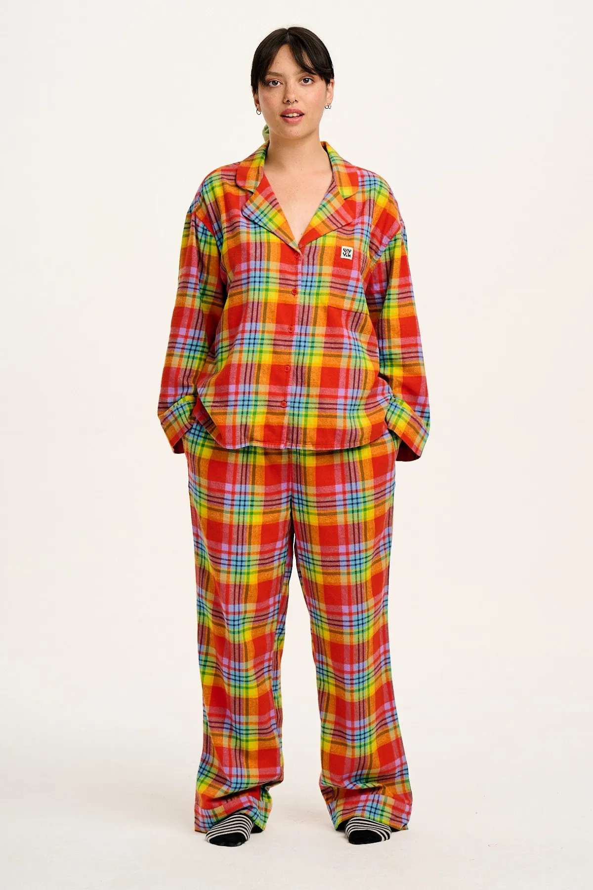 Lucy & Yak Dreamer - Soft Brushed Cotton Pyjama Set in Ncuti Tartan Print