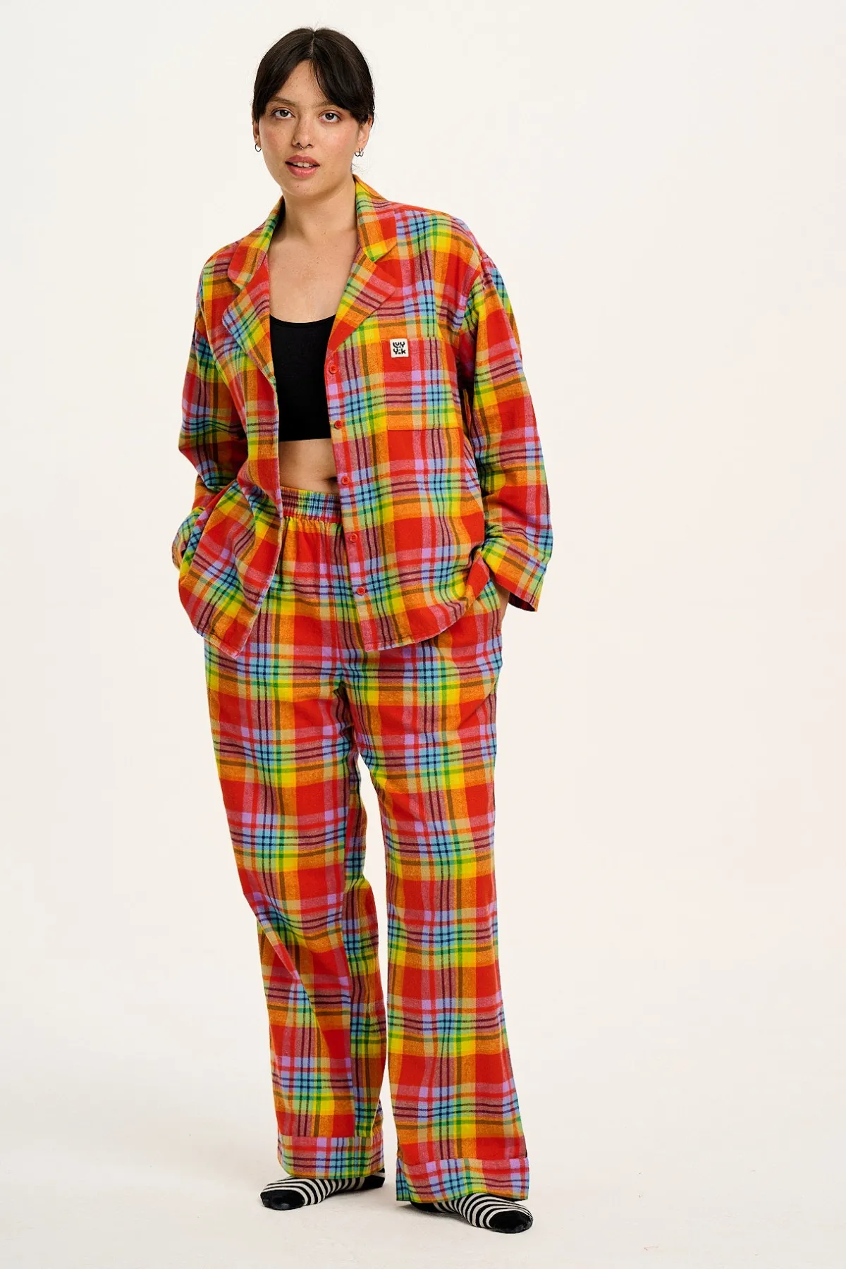 Lucy & Yak Dreamer - Soft Brushed Cotton Pyjama Set in Ncuti Tartan Print
