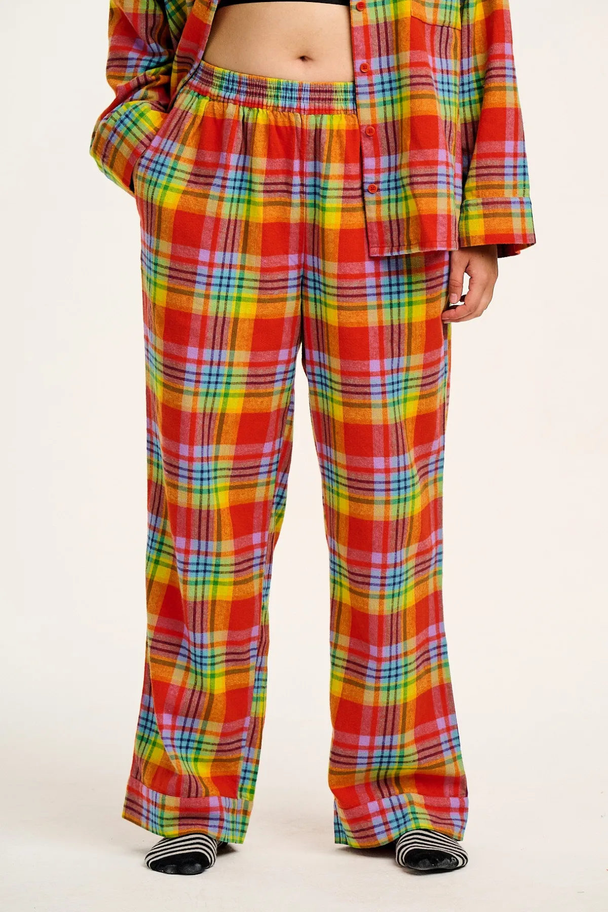 Lucy & Yak Dreamer - Soft Brushed Cotton Pyjama Set in Ncuti Tartan Print