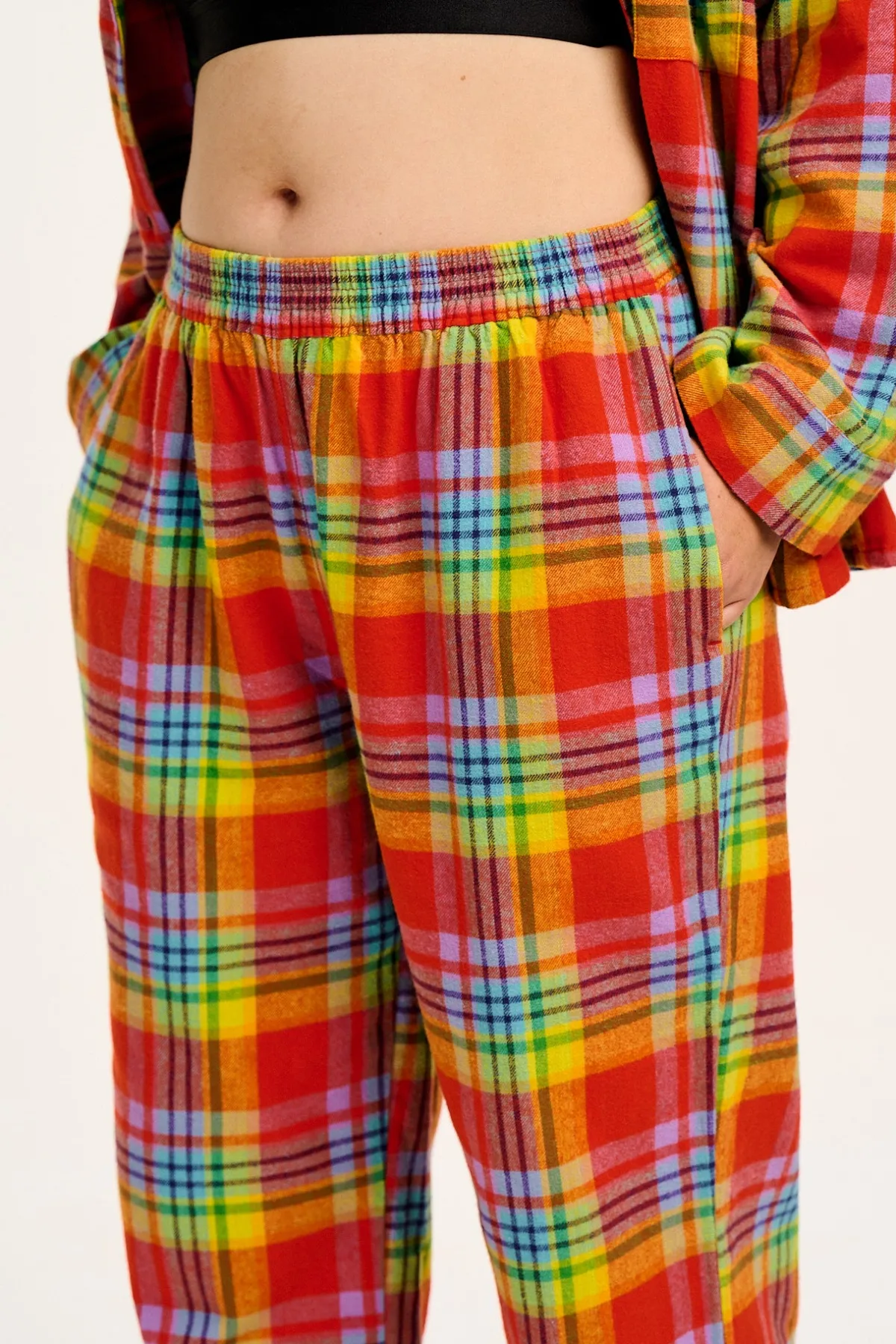 Lucy & Yak Dreamer - Soft Brushed Cotton Pyjama Set in Ncuti Tartan Print