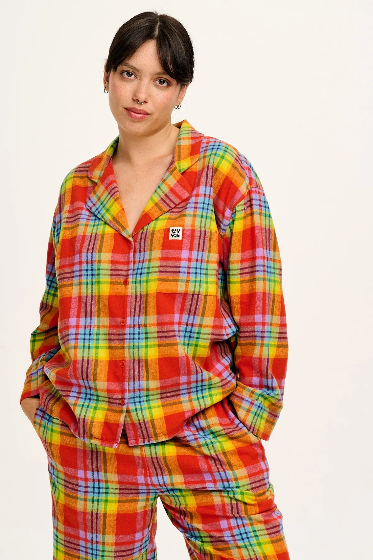 Lucy & Yak Dreamer - Soft Brushed Cotton Pyjama Set in Ncuti Tartan Print