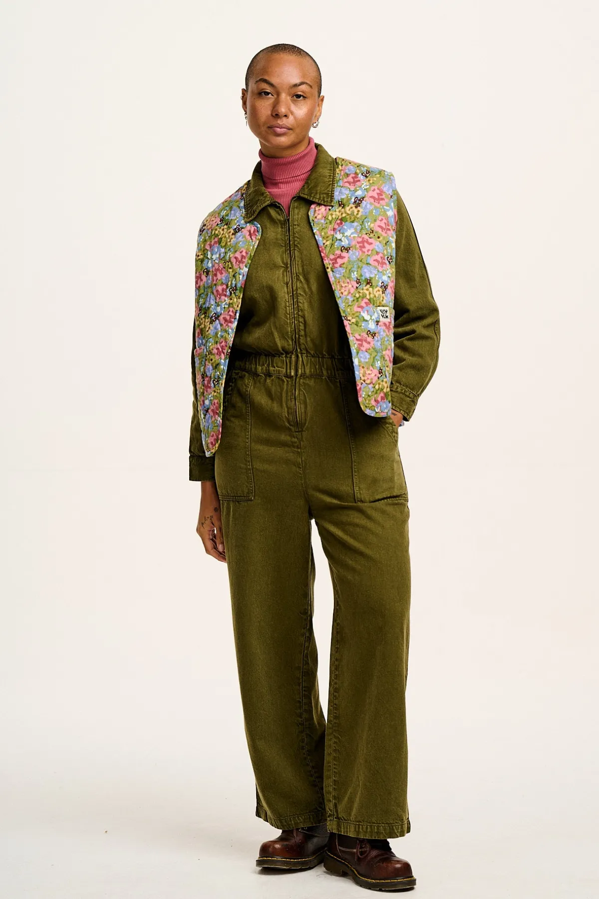Lucy & Yak Emery - Reversible Quilted Gilet in Elsinore Floral Print