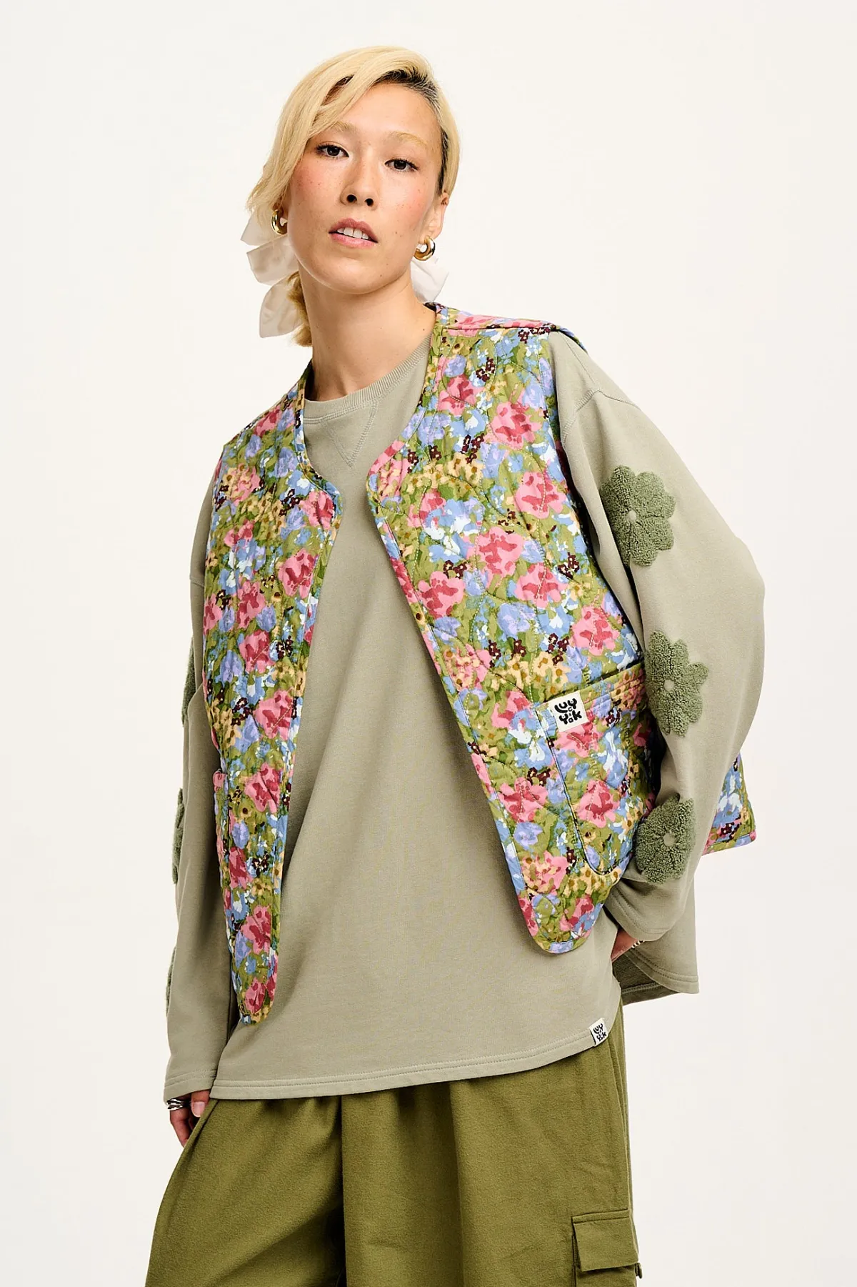 Lucy & Yak Emery - Reversible Quilted Gilet in Elsinore Floral Print
