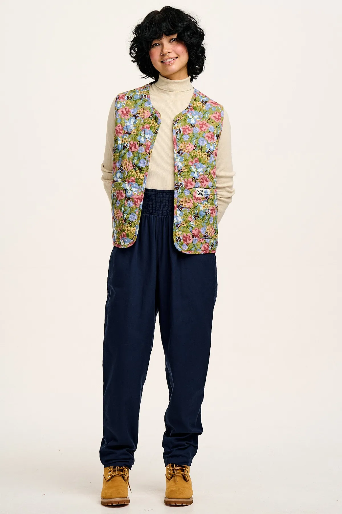 Lucy & Yak Emery - Reversible Quilted Gilet in Elsinore Floral Print