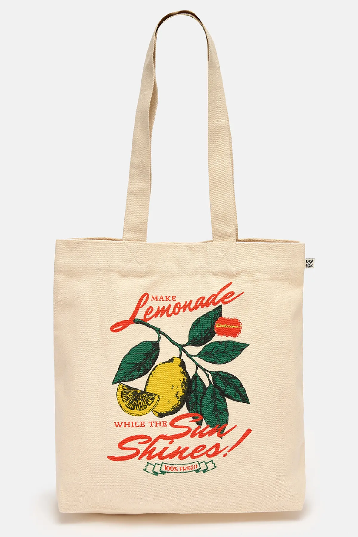 Lucy & Yak Felix - Cotton Tote Bag with Make Lemonade Print