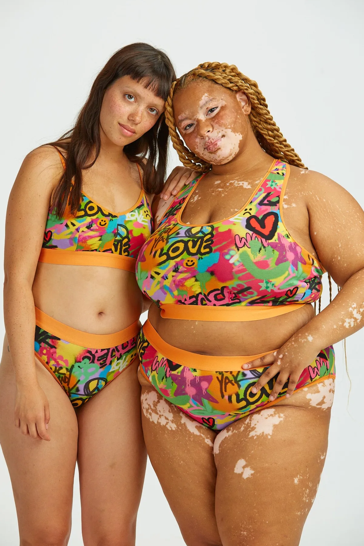 Lucy & Yak Fleur - Cotton & Bamboo Thong in Graffiti Print