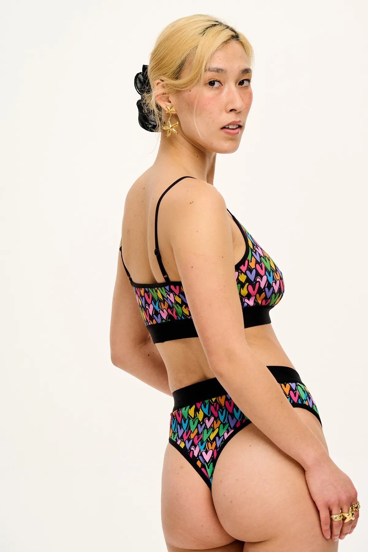 Lucy & Yak Fleur - Cotton & Bamboo Thong in Summer Lovin' Print