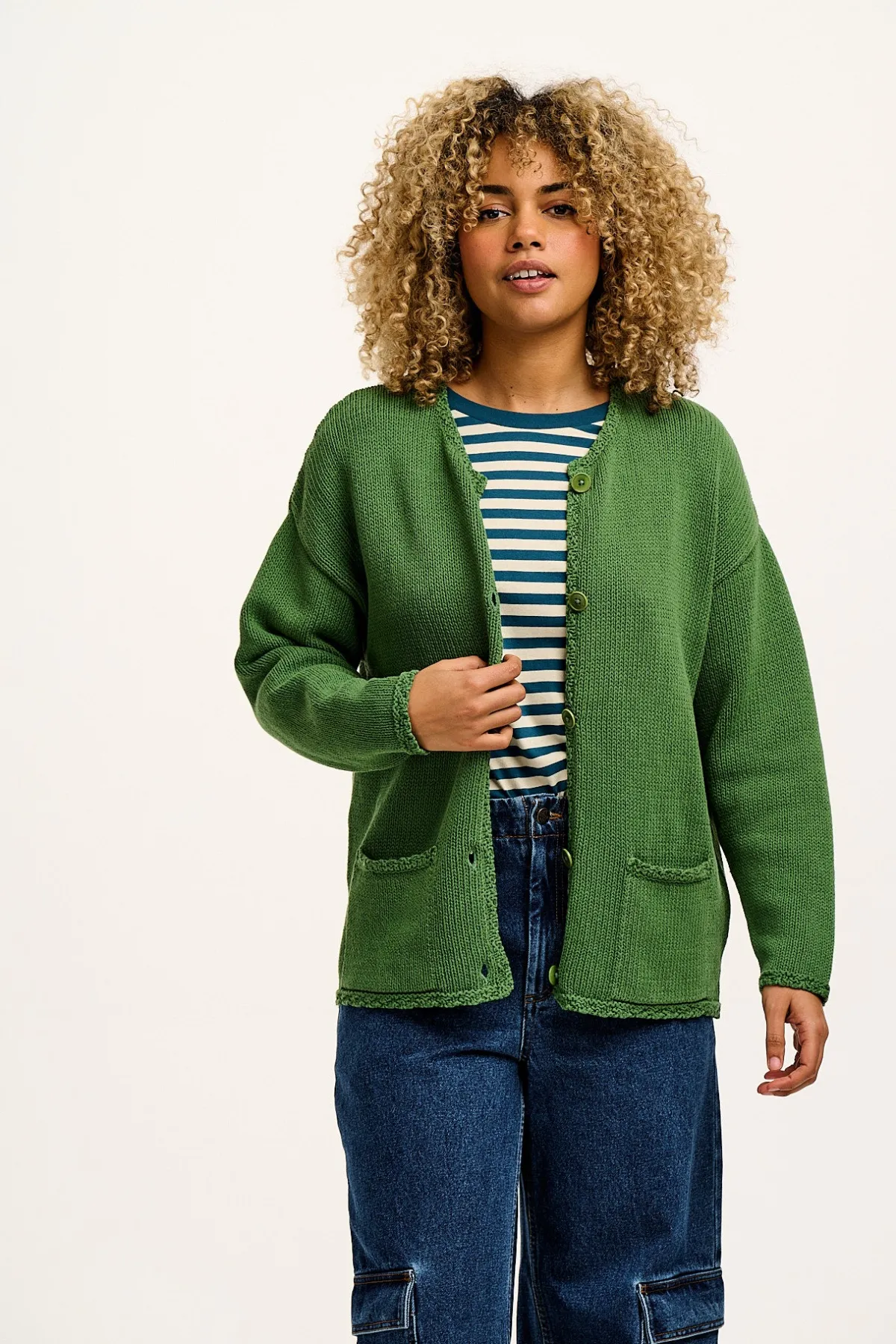 Lucy & Yak Frederika - Cardigan in Highland Green