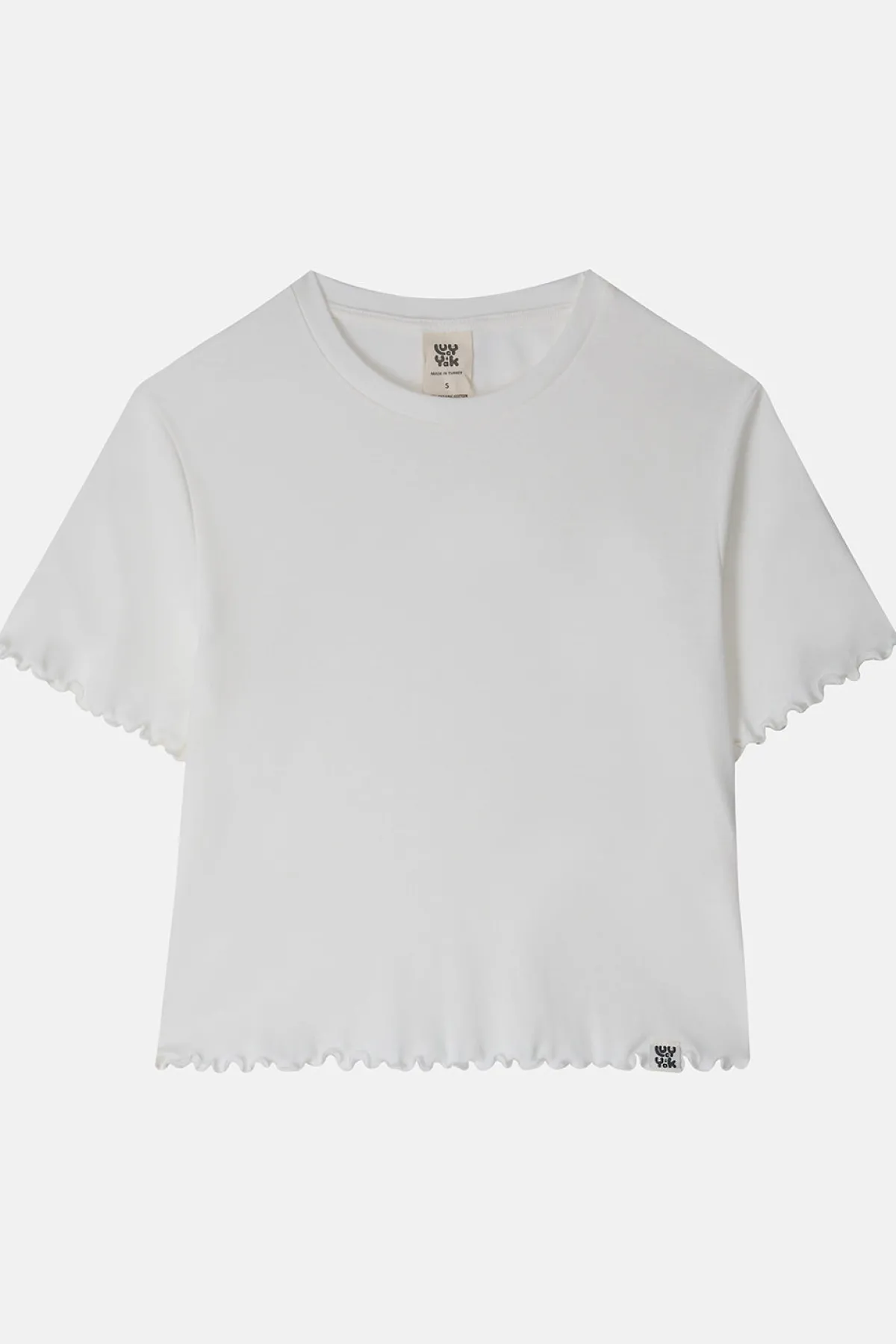 Lucy & Yak Greta - Cropped Cotton Top in Ecru