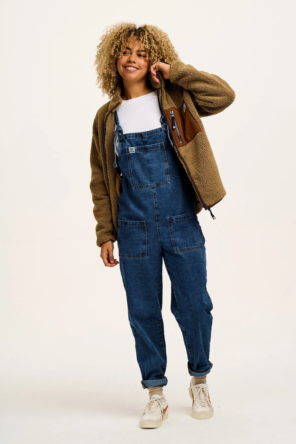 Lucy & Yak Harper - Borg Fleece Jacket in Mocha Chocca Latte Brown