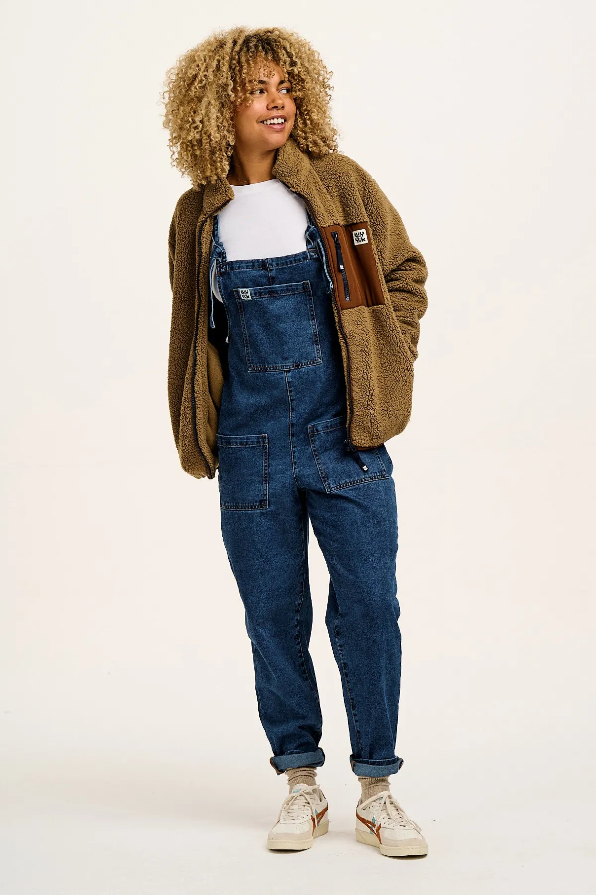 Lucy & Yak Harper - Borg Fleece Jacket in Mocha Chocca Latte Brown