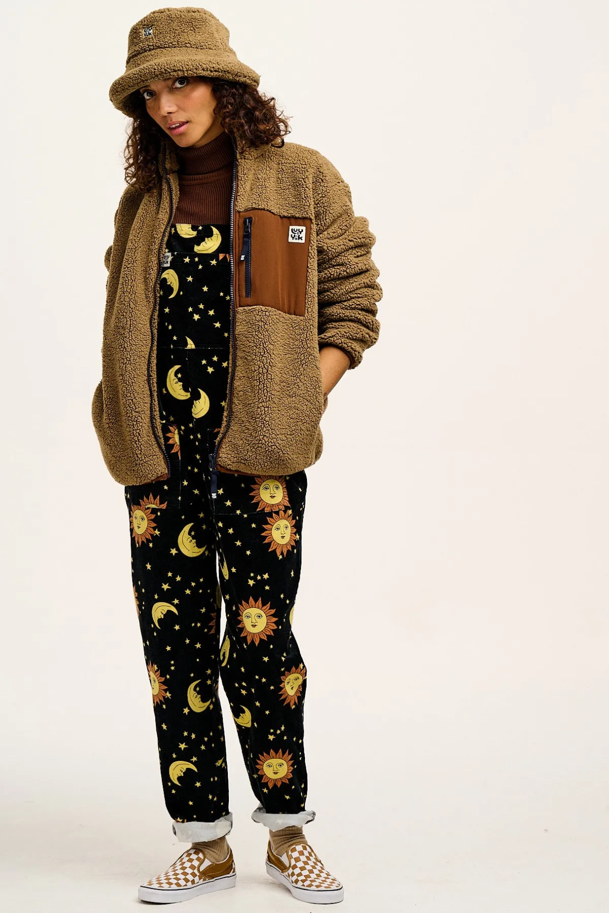 Lucy & Yak Harper - Borg Fleece Jacket in Mocha Chocca Latte Brown