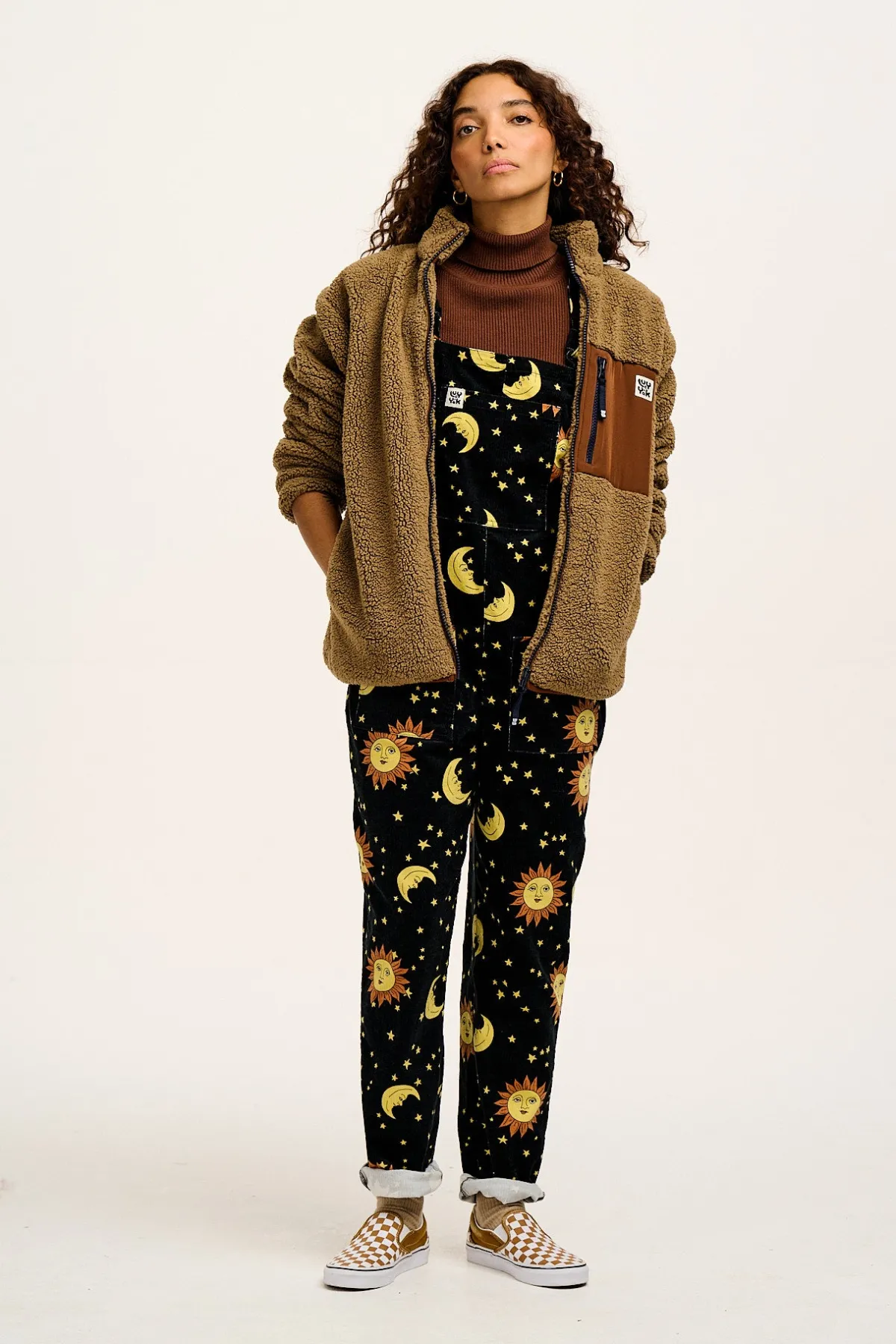 Lucy & Yak Harper - Borg Fleece Jacket in Mocha Chocca Latte Brown