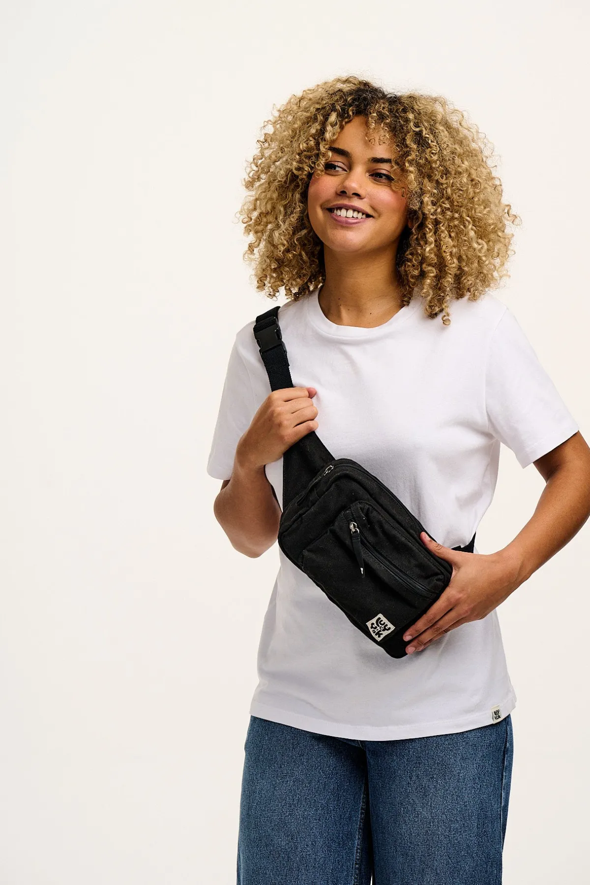 Lucy & Yak Henley - Canvas Bumbag in Black