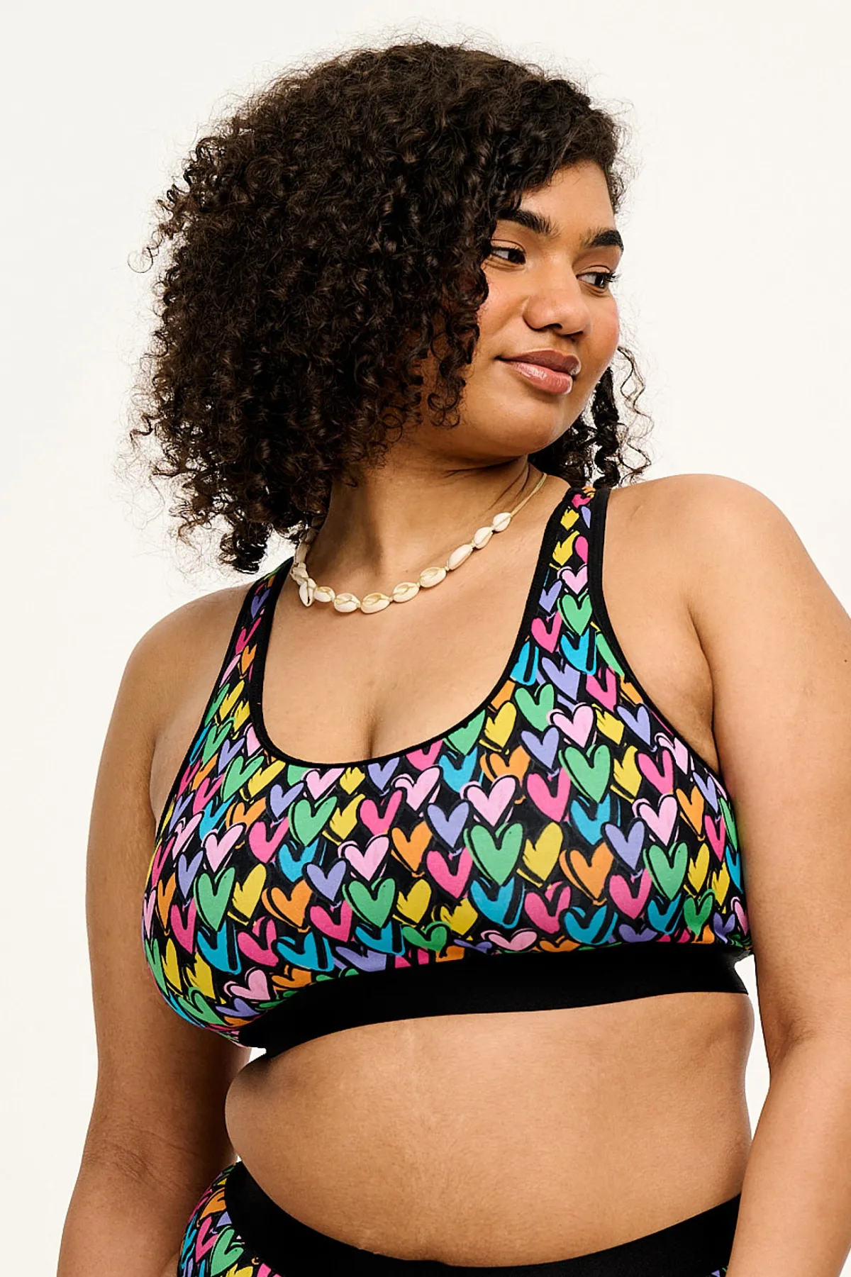 Lucy & Yak Iona - Racer Back Cotton & Bamboo Crop Top in Summer Lovin' Print