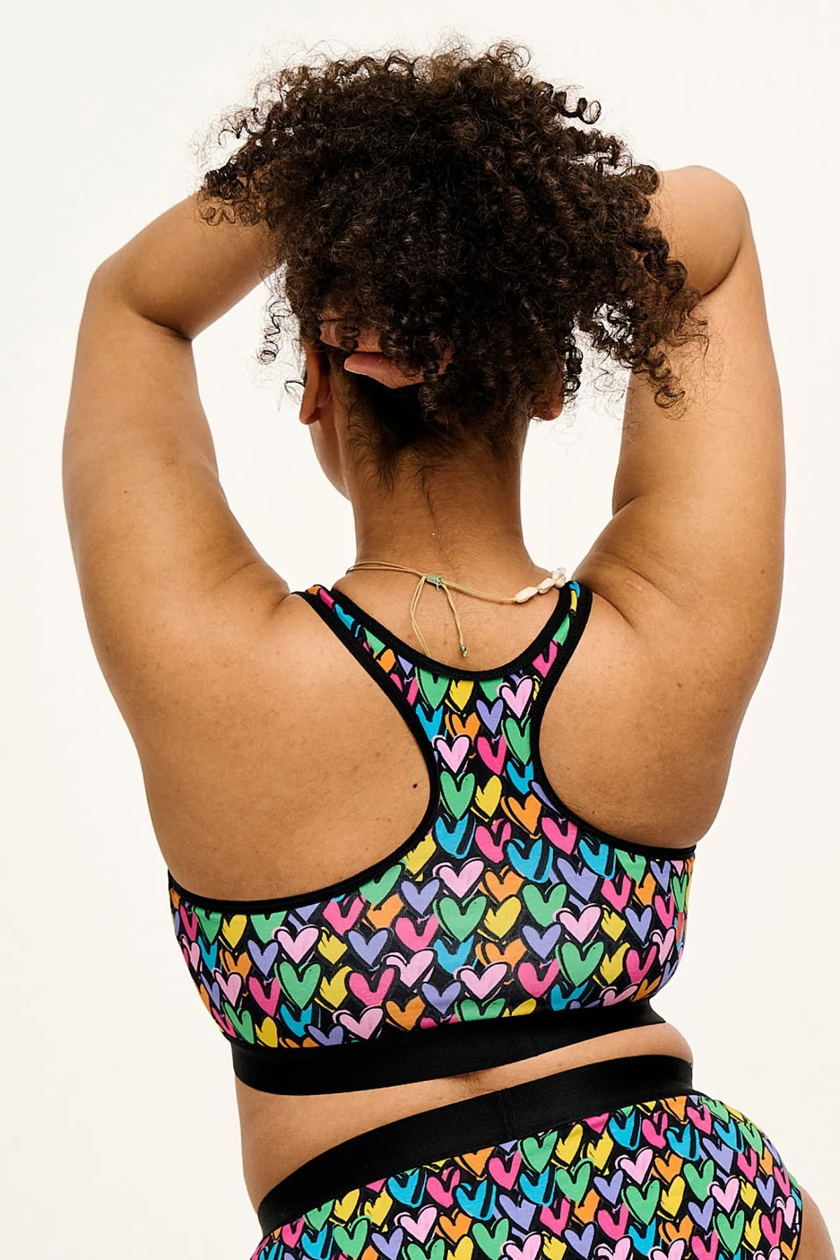 Lucy & Yak Iona - Racer Back Cotton & Bamboo Crop Top in Summer Lovin' Print