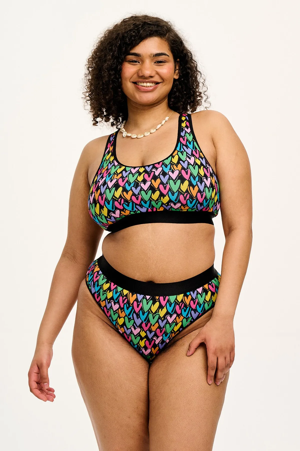 Lucy & Yak Iona - Racer Back Cotton & Bamboo Crop Top in Summer Lovin' Print