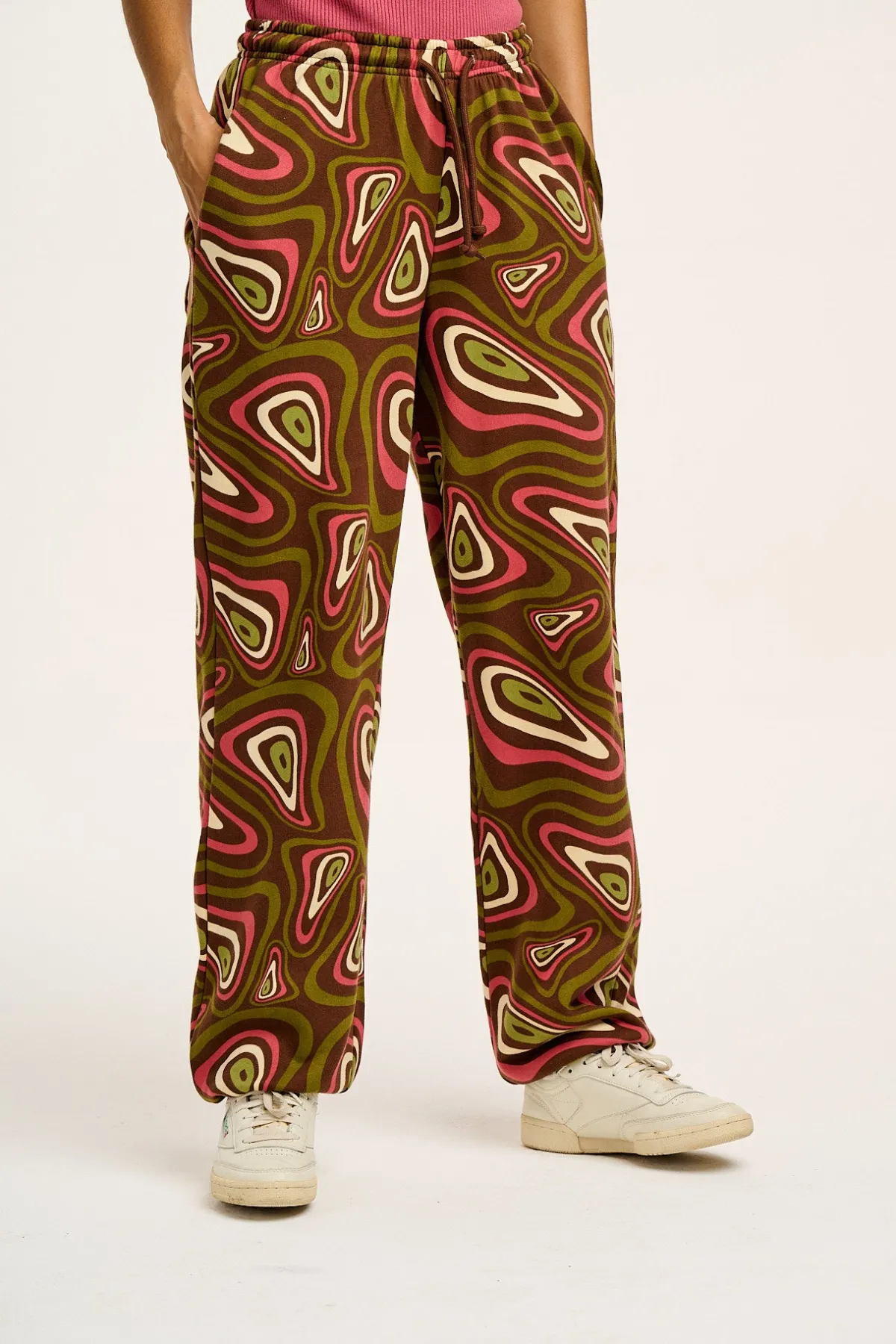 Lucy & Yak Jamie - Joggers in Brown Yosemite Print