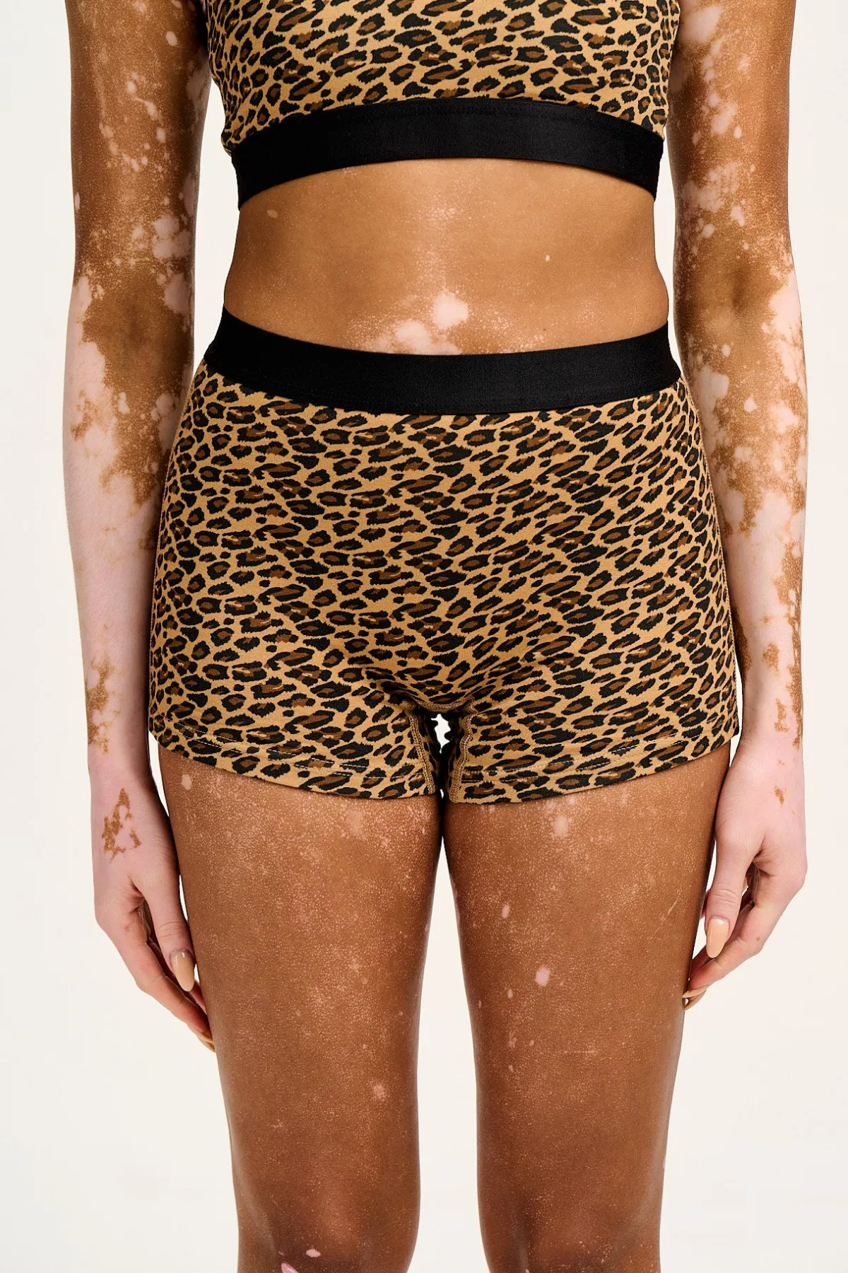 Lucy & Yak Joey - Cotton & Bamboo Boxer Shorts in Leopard Print